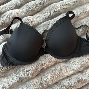Aerie Black Lace Trim Bra